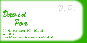 david por business card
